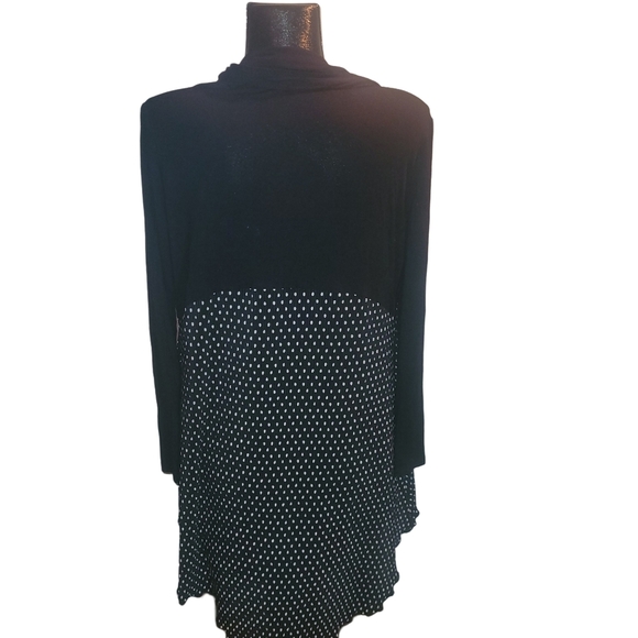 Kim & Cami Black and White Patterned Open Cardigan S - Picture 6 of 7